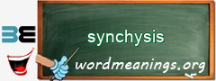 WordMeaning blackboard for synchysis